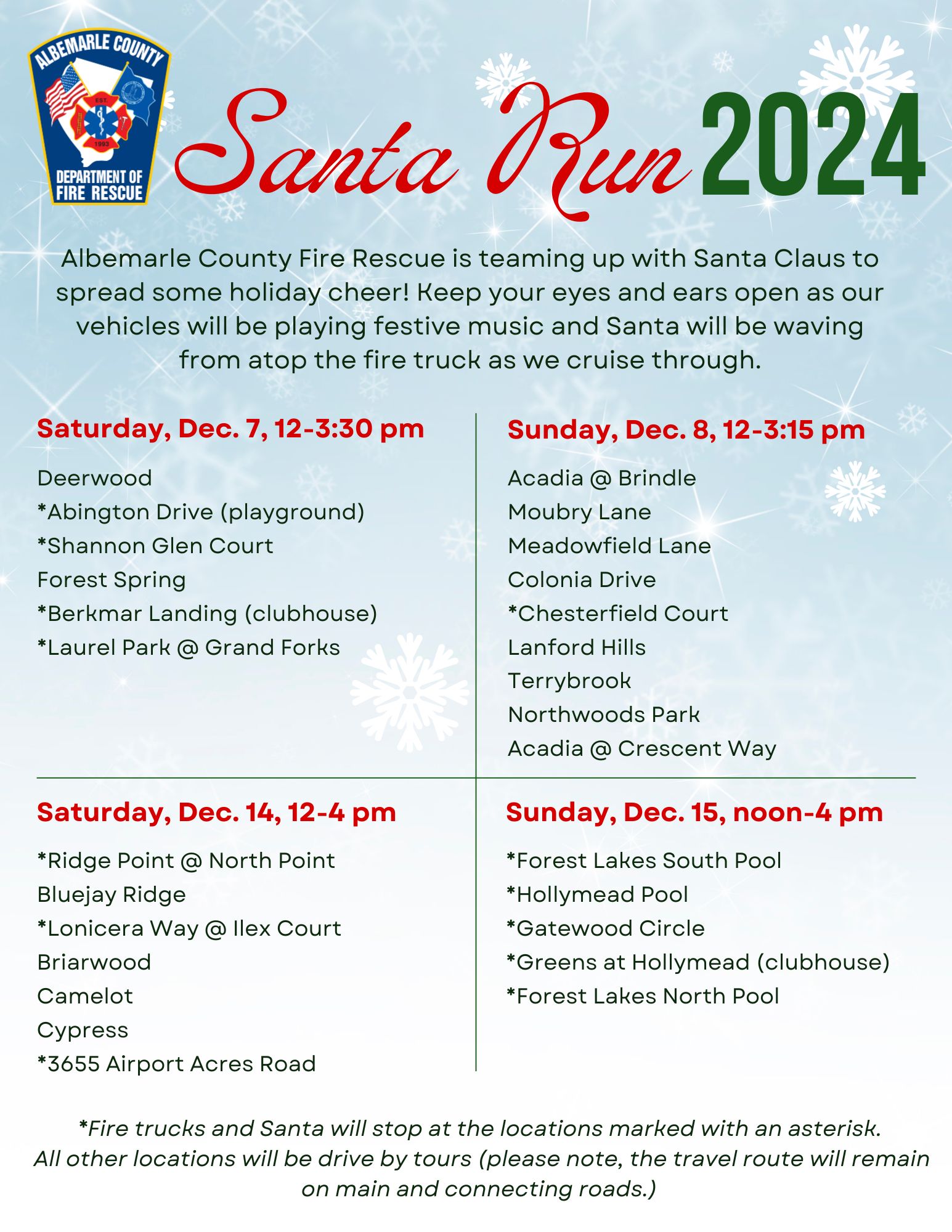 2024 Santa Run Flyer