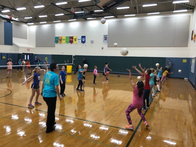 indoor volleyball game